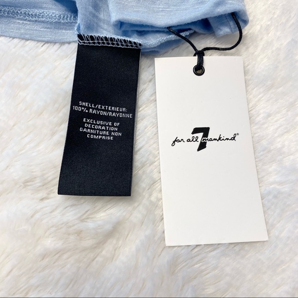 NEW 7 For All Mankind 7FAM Mock Neck Smocked long Sleeve Top - Picture 5 of 7